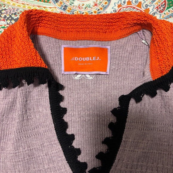 LA DoubleJ Lilac and Orange Knit Top - Picture 3 of 4